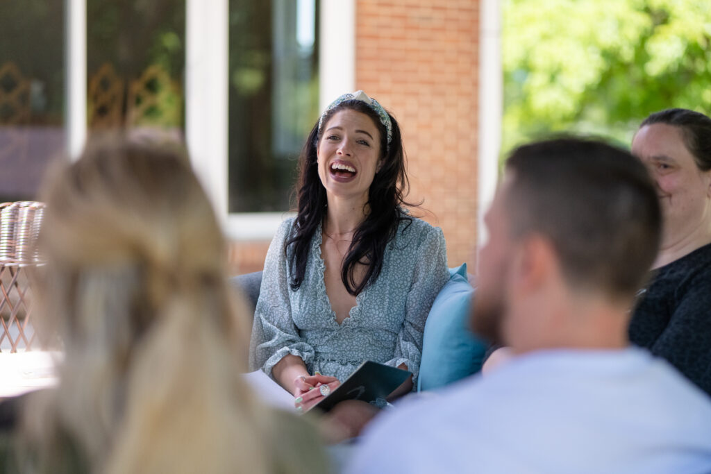 Christine with Knowing Retreat attendees